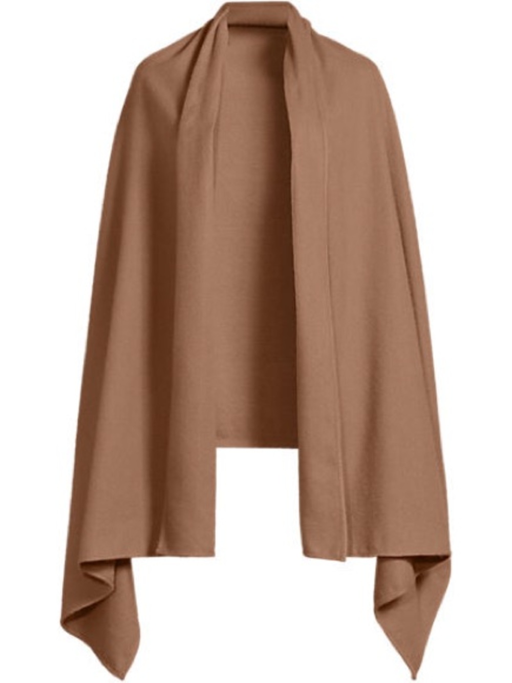 Land’s End Women's CashTouch Travel Wrap Warm Tawny Brown one size blanket scarf